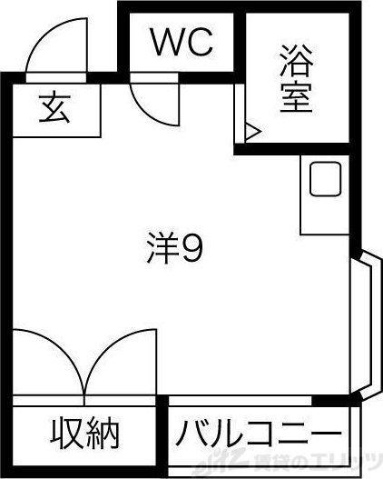モアメゾンII(ワンルーム/2階)の間取り写真