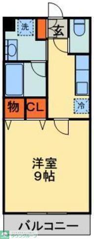 ドマーニ(1K/2階)の間取り写真