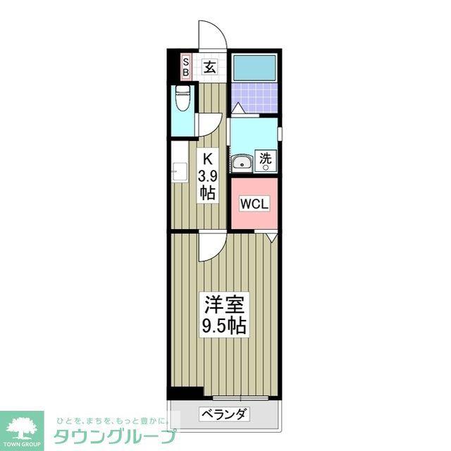 ES鴨宮(1K/3階)の間取り写真
