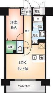 ナヴィリオパラッツオNAVIGLIO PALAZZO(1LDK/2階)の間取り写真