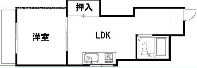 メゾン・パルビス(1LDK/4階)の間取り写真