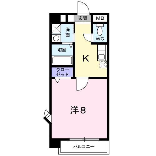 天然館ビルIV(1K/2階)の間取り写真
