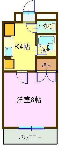 メゾンジュネス(1K/3階)の間取り写真