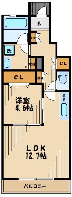 レジェンド(1LDK/2階)の間取り写真