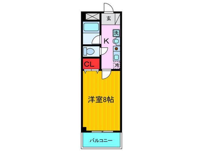 アネシス(1K/3階)の間取り写真