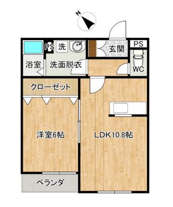 SYLPHSOAR(1LDK/1階)の間取り写真