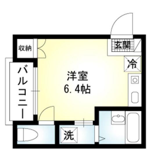 ラウレア(ワンルーム/1階)の間取り写真