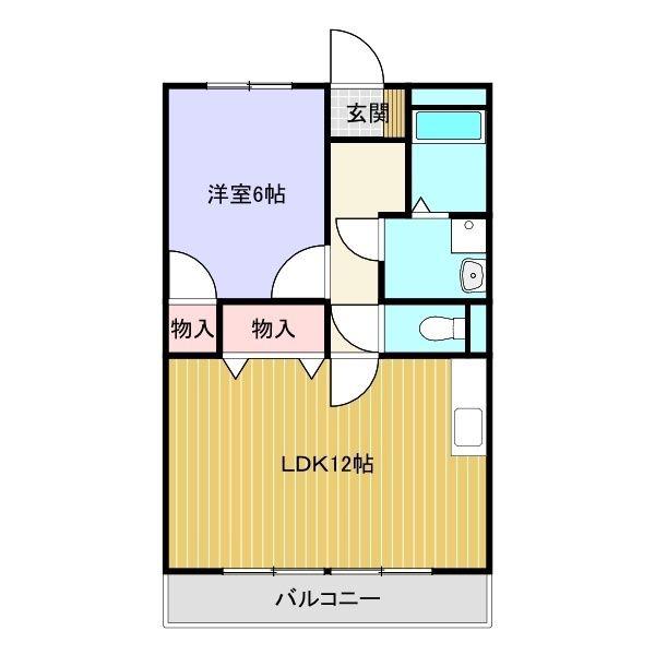 サンサン大池(1LDK/2階)の間取り写真