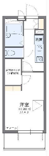 レオパレス浦和常盤(1K/3階)の間取り写真