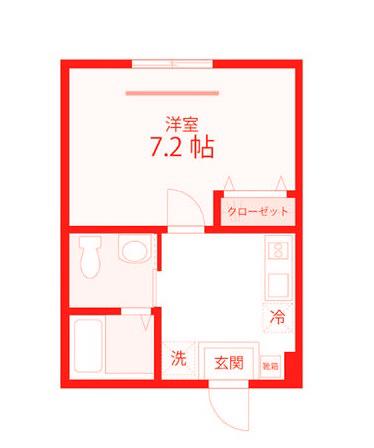 QUIET CRAB HOUSE アンナリーザ(1K/2階)の間取り写真