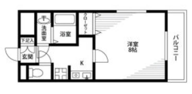 アムールプレジデント(1K/3階)の間取り写真