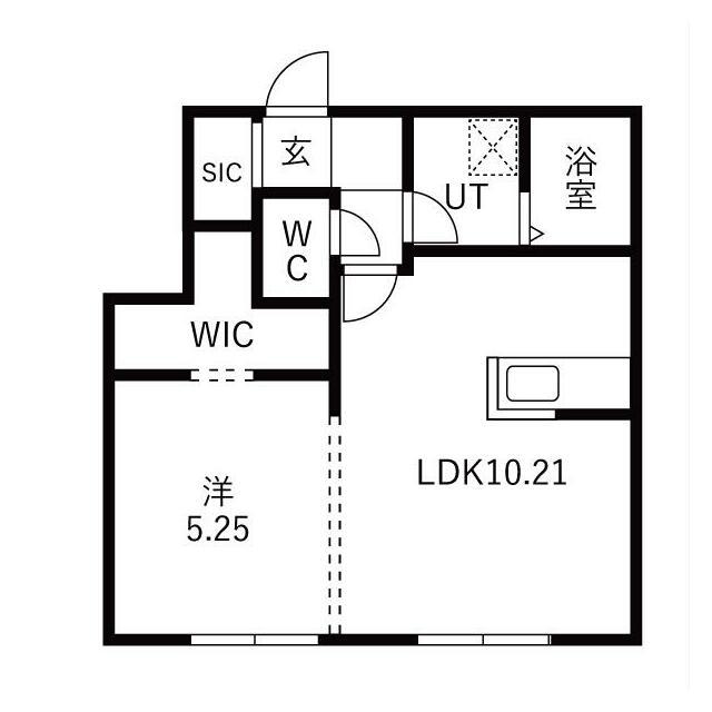 セナリオフォルム柏たなかII(1LDK/1階)の間取り写真