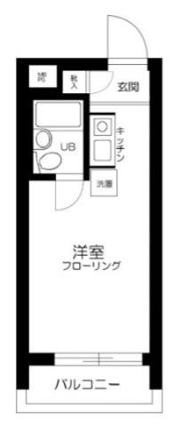 クリスタル笹塚パート1(ワンルーム/1階)の間取り写真