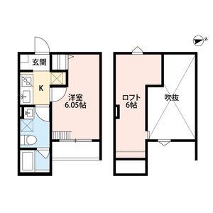 LAPLACE(ワンルーム/2階)の間取り写真