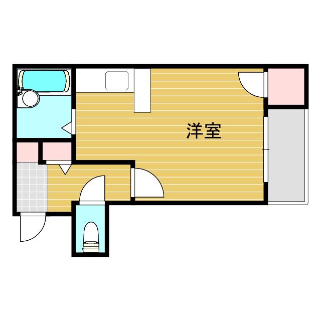 サンキャッスル十三(ワンルーム/4階)の間取り写真