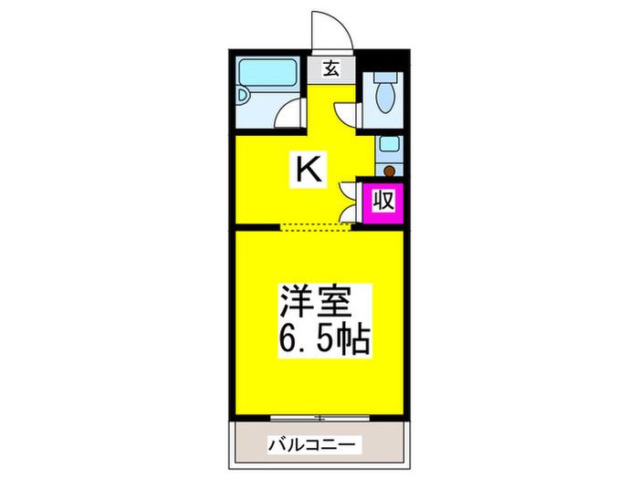 ビレッジ堺東(1K/3階)の間取り写真