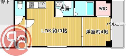 RAFFINE大阪九条(1LDK/1階)の間取り写真