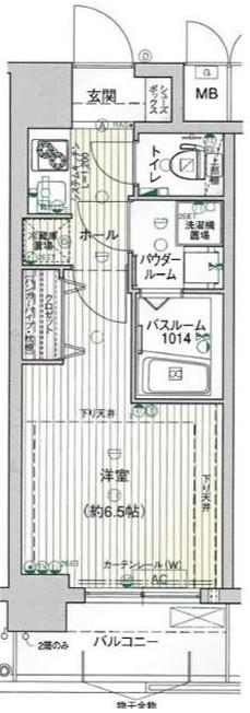クレアート大阪イースト G4(1K/2階)の間取り写真