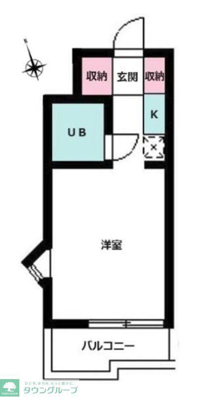 トップ与野(ワンルーム/3階)の間取り写真