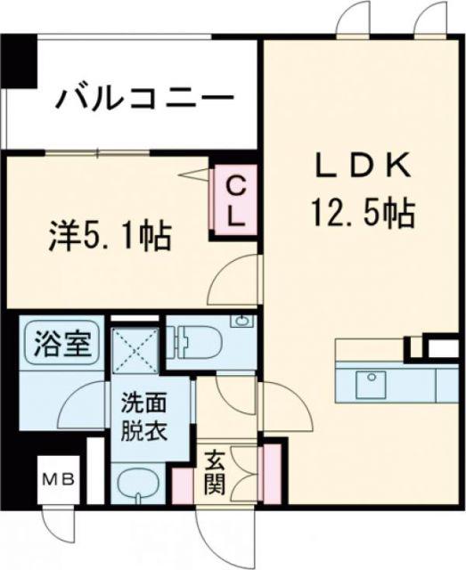 ラヴィーナ奈良(1LDK/3階)の間取り写真