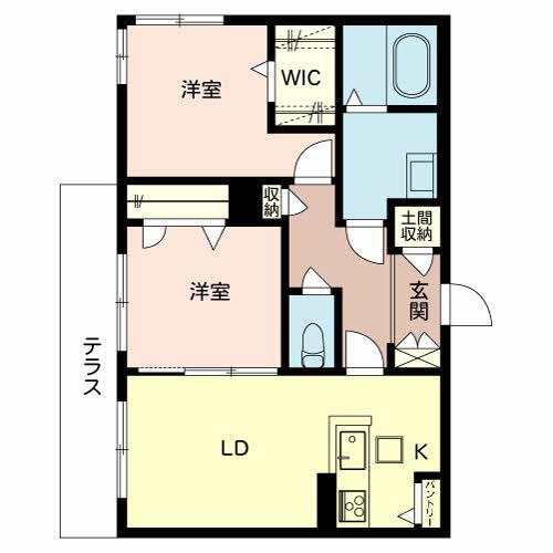シャーメゾンミルーレ(2LDK/3階)の間取り写真