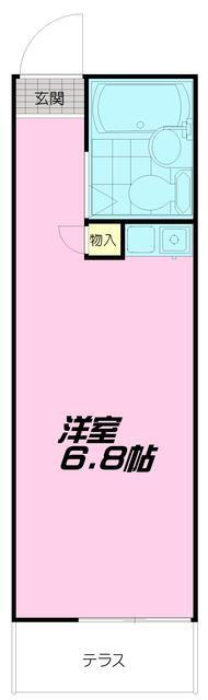アベハウス(ワンルーム/2階)の間取り写真