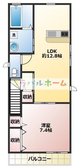 MILLION新大阪(1LDK/2階)の間取り写真