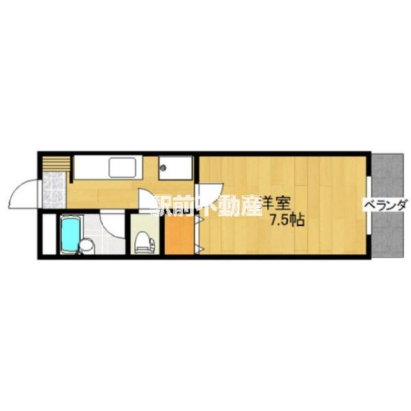KOHNO ZESTビル(1K/3階)の間取り写真