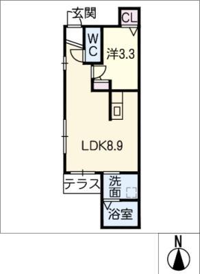 STガーデンコート(1LDK/1階)の間取り写真