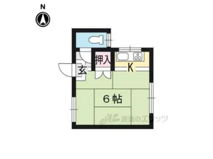 今出川マンション(ワンルーム/2階)の間取り写真