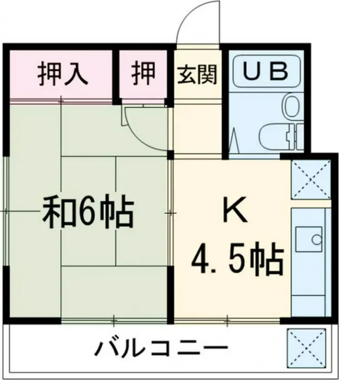 第2あずまハイツ 2階階 間取り