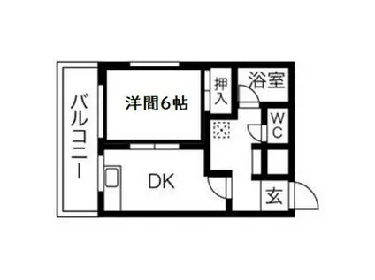 コーポひら野(1DK/5階)の間取り写真