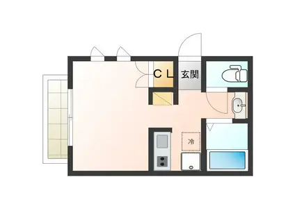 フルハウス1059(1K/2階)の間取り写真