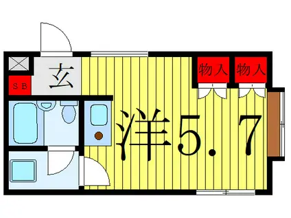 シルフィード西川口(ワンルーム/2階)の間取り写真