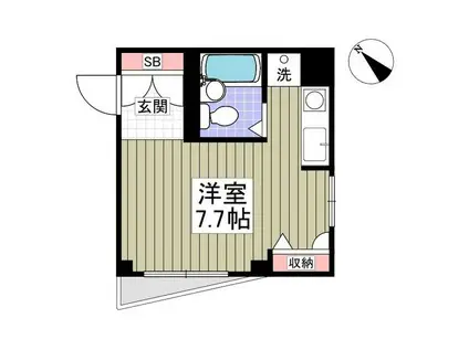 旭ヶ丘ケーオーシティ(ワンルーム/3階)の間取り写真