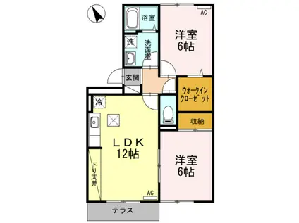 リビングタウン新潟 C303(2LDK/3階)の間取り写真