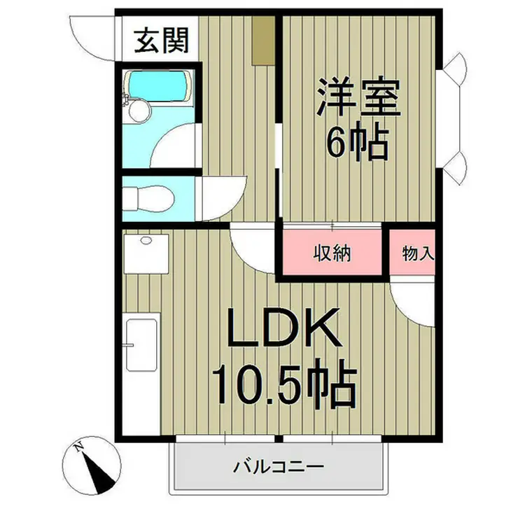 コーポパールC 2階階 間取り