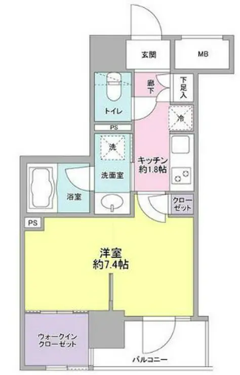 ルメイユ横浜関内 7階階 間取り