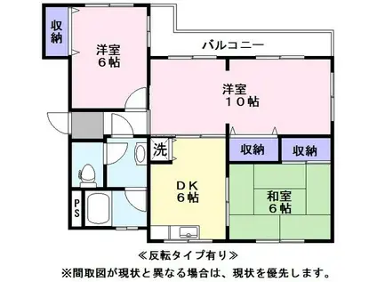 小泉ファインハイツ(3DK/1階)の間取り写真