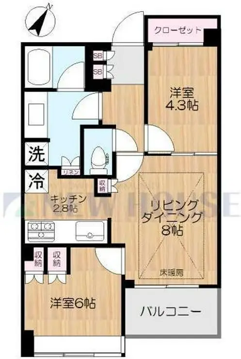 ルネ神楽坂 14階階 間取り