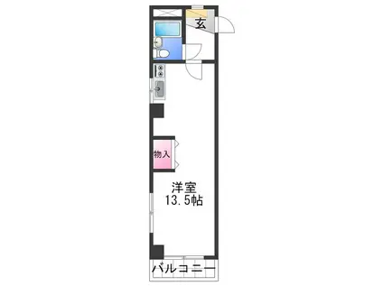 イーストアベニュー和歌山(ワンルーム/6階)の間取り写真
