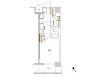 ヒューリック目白(1K/8階)の間取り写真