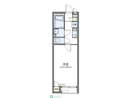 レオネクストグランツ(1K/1階)の間取り写真
