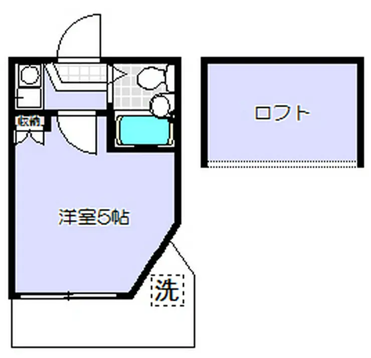 レオパレス大崎第2 1階階 間取り