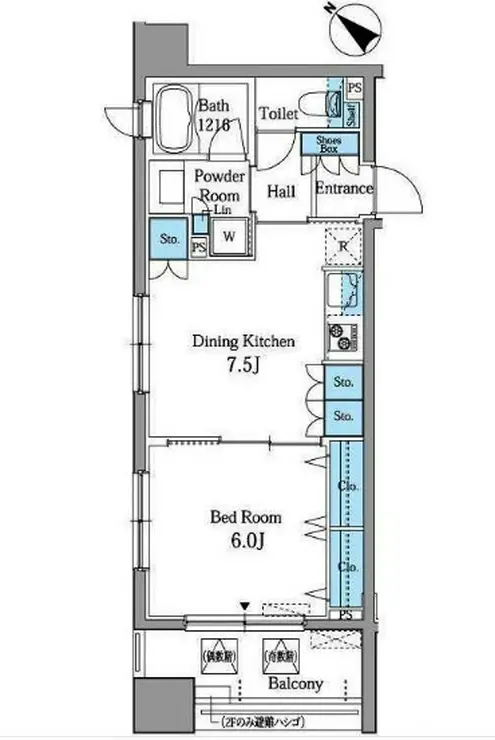 レジデンス横濱リバーサイド 6階階 間取り