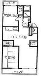エクセルコート(2LDK/4階)の間取り写真