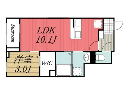 サニーハウスII(1LDK/1階)の間取り写真