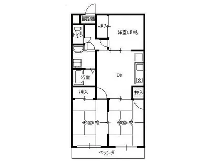 メゾン・カトレア(3DK/3階)の間取り写真