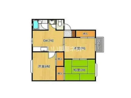 ベルエポック曽根(3DK/1階)の間取り写真