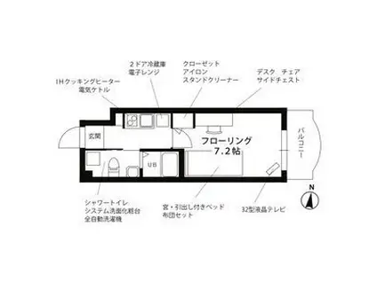 プチグランデ リラ(1K/5階)の間取り写真